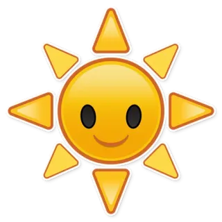🌞 c167debf zon, zomer, emoji, weer, hitte whatsapp sticker