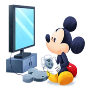 ⌨ 9d781248 Mickey Mouse mickey, disney, dessin animé, personnage, télé, jeu, gamer telegram sticker