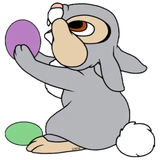 🐇 9efedd27 Thumper Bambi 小兔子, 小鹿斑比, 复活节, 卡通, 兔子, 兔子, 迪士尼 telegram sticker