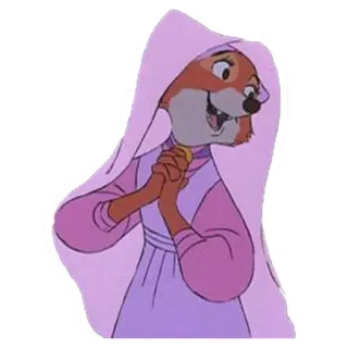 🦊 1add217c Maid Marian Robin Hood 漫画, キツネ, ディズニー, マリアン, ロビンフッド telegram sticker