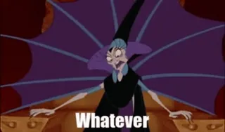 😒 c566a160 Yzma The Emperor's New Groove Whatever Yzma, Disney, Keizer Kuzco, Cartoon, Animatie telegram sticker