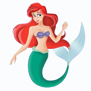 😳 3cef2808 Ariel The Little Mermaid mermaid, disney, ariel, cartoon, sea, ocean, character telegram sticker