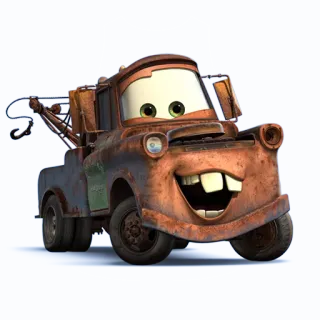 😅 59e9c449 Mater Cars cartoon, cars, tow truck, disney, pixar, animated telegram sticker