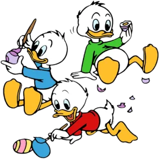 👶 395198eb Huey, Dewey, and Louie vịt, bức vẽ, phim hoạt hình, disney, nhân vật, huey, dewey, louie telegram sticker