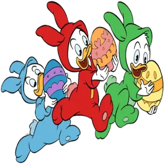 🥚 ca32d774 phim hoạt hình, lễ phục sinh, trứng, vịt con, trang phục thỏ, dễ thương telegram sticker