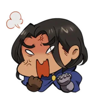 😱 5b6e5a01 生气, 卡通, 人物, 愤怒, 沮丧 telegram sticker