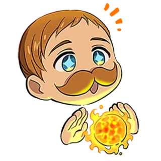 😍 e9bee06f Escanor Seven Deadly Sins 动漫, 艾斯卡诺, 七大罪, 角色, 漫画, 太阳, 力量 telegram sticker