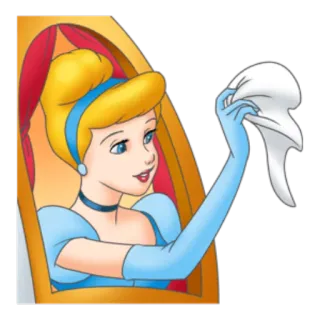 👋 765a7c23 Cinderella disney, принцесса, мультфильм, мультик telegram sticker