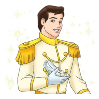 👱 f8e43083 Prince Charming принц, золушка, disney, королевский, хрустальная туфелька telegram sticker