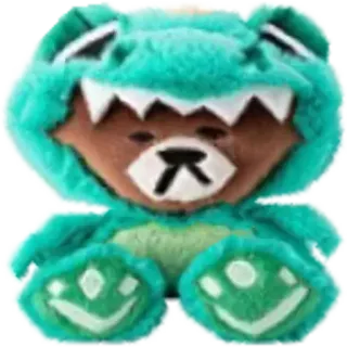 🦖 69f6f660 Bär, Plüsch, Tier, süß, Spielzeug, weich, kawaii, grün, fell telegram sticker