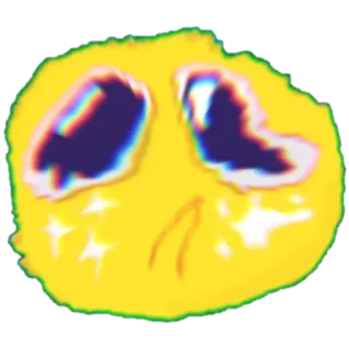 🥺 99f3db2e 絵文字, 悲しい, 不満, 黄色, 顔, 表情 telegram sticker