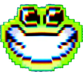 🐸 fdcf51e8 カエル, 緑, ピクセル, 可愛い, 動物, 楽しい telegram sticker