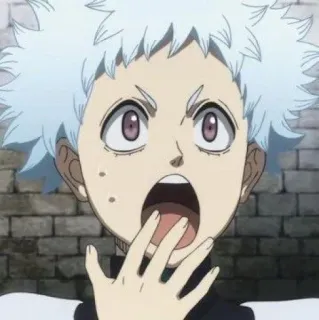 👑 06270380 anime, kreskówka, chłopak, zszokowany, wyraz twarzy whatsapp sticker