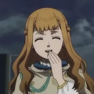 👑 2d37d5fd Mimosa Vermillion Black Clover anime, postać, uśmiechnięta, słodka, kobieta whatsapp sticker