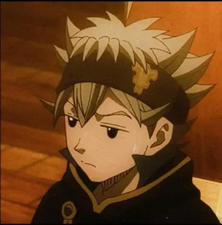 👑 31f8466a Asta Black Clover Asta, Black Clover, Anime, Smutne, Postać whatsapp sticker