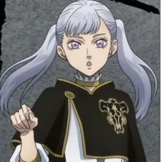 👑 704bb60d Noelle Silva Black Clover Anime, Postać, Noelle Silva, Black Clover whatsapp sticker