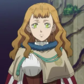 👑 865d9f5c Mimosa Vermillion Black Clover Anime, Postać, Kobieta, Pomarańczowe włosy, Magia, Fantasy whatsapp sticker