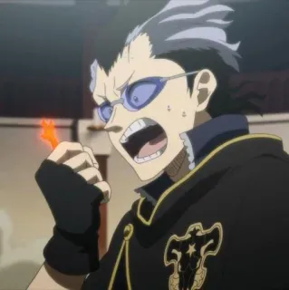 👑 b282da3e Luck Voltia Black Clover Anime, Postać, Luck Voltia, Black Clover, Mag, Błyskawica, Magia whatsapp sticker