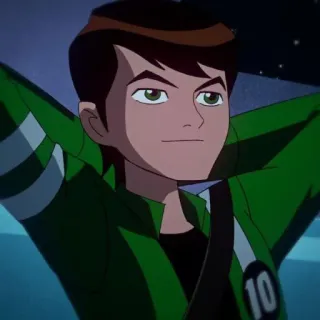 🎌 10b5d603 Ben Tennyson Ben 10 desenho animado, animação, menino, super-herói, verde, adolescente, alienígena, Ben 10 whatsapp sticker