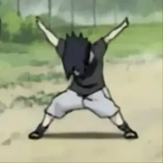 🎌 553c0fdf Sasuke Naruto Anime, Sasuke, Naruto, Desenho animado, Ninja, Dab whatsapp sticker