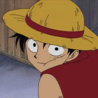 🎌 a2b6ef1f Monkey D. Luffy One Piece Anime, One Piece, Luffy, Chapéu de Palha, Desenho animado whatsapp sticker