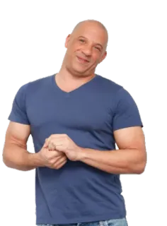 😇 6e3822d7 Vin Diesel attore, celebrità, uomo, calvo telegram sticker