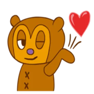 😘 33cdd82f dessin animé, personnage, autocollant, coeur, amour, mignon telegram sticker