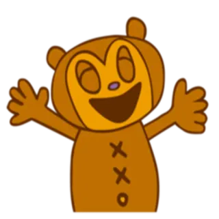 😂 65de32c4 Dessin animé, Ours, Marionnette, Mignon, Joyeux, Amical telegram sticker