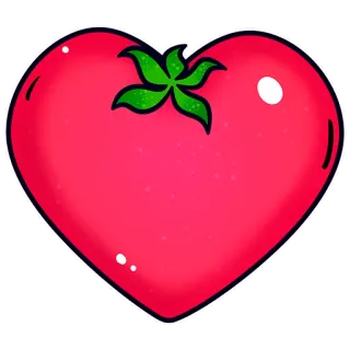 🍅 63a6ad1c 番茄, 爱心, 蔬菜, 食物, 爱, 可爱 telegram sticker
