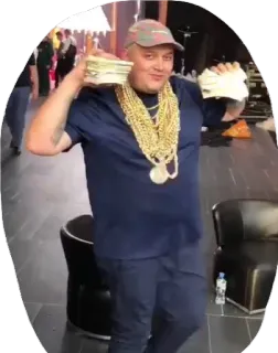 🤑 8ad847c9 돈, 금목걸이, 부, 성공, 현금, 럭셔리 telegram sticker