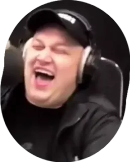 🤣 cc516315 남자, 웃음, 헤드폰, 사람, 밈, 얼굴 telegram sticker