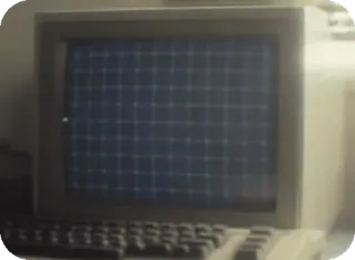 🌟 64c09a4e computer, old, vintage, screen, keyboard, technology telegram sticker