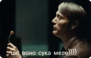 🌟 7e1e9b8b шо воно сука меле)))) person, text, meme, phrase telegram sticker