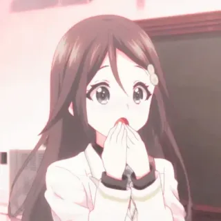 🌸 1429ea95 Anime, Gadis, Seragam sekolah, Terkejut, Lucu, Manga telegram sticker