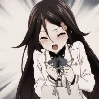 🌸 9a72ea6a gadis anime, karakter anime, seragam sekolah, semangat, senang telegram sticker