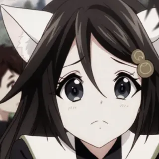 🌸 aaf6ed9c anime, telinga kucing, sedih, kawaii, gadis, manga telegram sticker