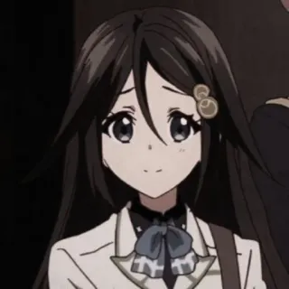 🌸 ac490381 Anime, Gadis, rambut panjang, Karakter, seragam sekolah telegram sticker