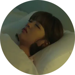 😴 2ee2c354 睡眠, 人, ベッド, 毛布, 枕, 女性 telegram sticker