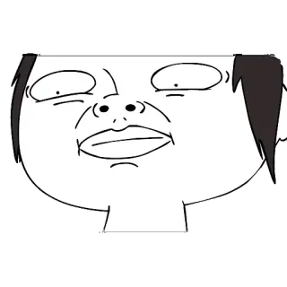 😳 410f9b9d Desenho animado, Rosto, Expressão, Engraçado, Meme, Estranho telegram sticker