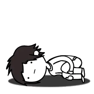😪 478457cc Desenho animado, Anime, Prostrado, Deitado telegram sticker