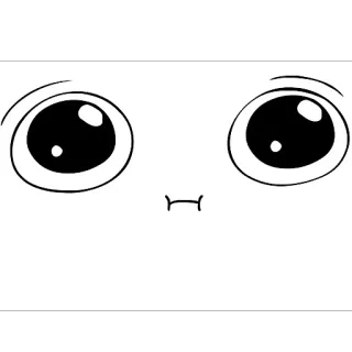 😍 a2662f61 rosto, olhos, fofo, desenho animado, adesivo, expressão telegram sticker