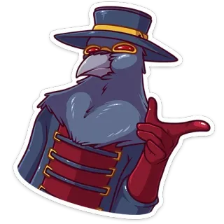 👉 d32fd09a чумной доктор, птица, шляпа, мультфильм, стимпанк, костюм, винтаж telegram sticker