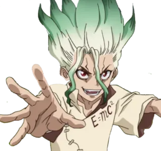 😈 7f574099 Ishigami Senku Dr. Stone E=mc^2 Anime, Scienza, Ishigami Senku, Dr. Stone whatsapp sticker
