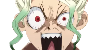 🤪 cf241d61 anime, cartone animato, arrabbiato, faccia buffa whatsapp sticker