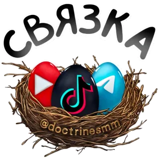 🖼 37508b65 СВЯЗКА réseaux sociaux, YouTube, TikTok, Telegram, Nest, œufs, internet telegram sticker