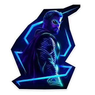 🎆 0462c041 Thor 토르, 마블, 슈퍼히어로, 어벤져스, 번개, 크리스 헴스워스 telegram sticker