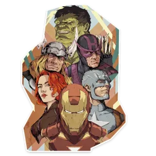 Мстители telegram stickers