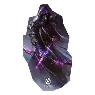 🎆 657350d0 Hawkeye HAWKEYE 호크아이, 궁수, 마블, 슈퍼히어로, 어벤져스, 활과 화살 telegram sticker