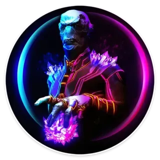 🎆 78500ac6 외계인, 판타지, 생물, 괴물, 빛나는, 디지털 아트 telegram sticker