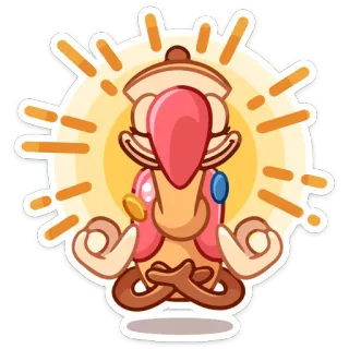 🧘‍♂️ 2eec19f3 漫画, 瞑想, 禅, スピリチュアル, ポーズ telegram sticker